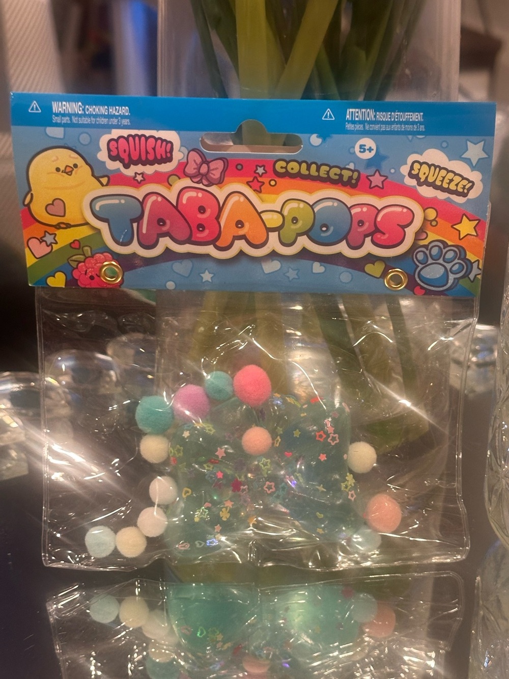 Taba-Pops Kawaii Glitter Bow Ribbon Squishy Fidget Toy Stress Relief Sensory NEW
